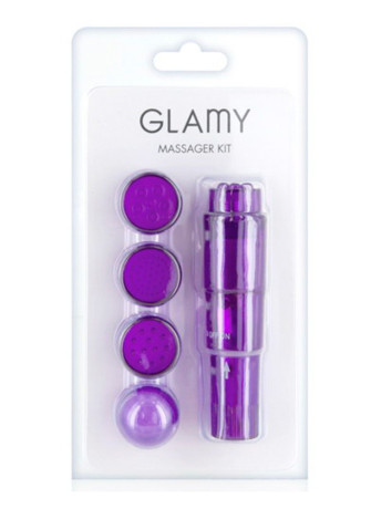 Stimulateur de clitoris violet têtes changeables - CC570033